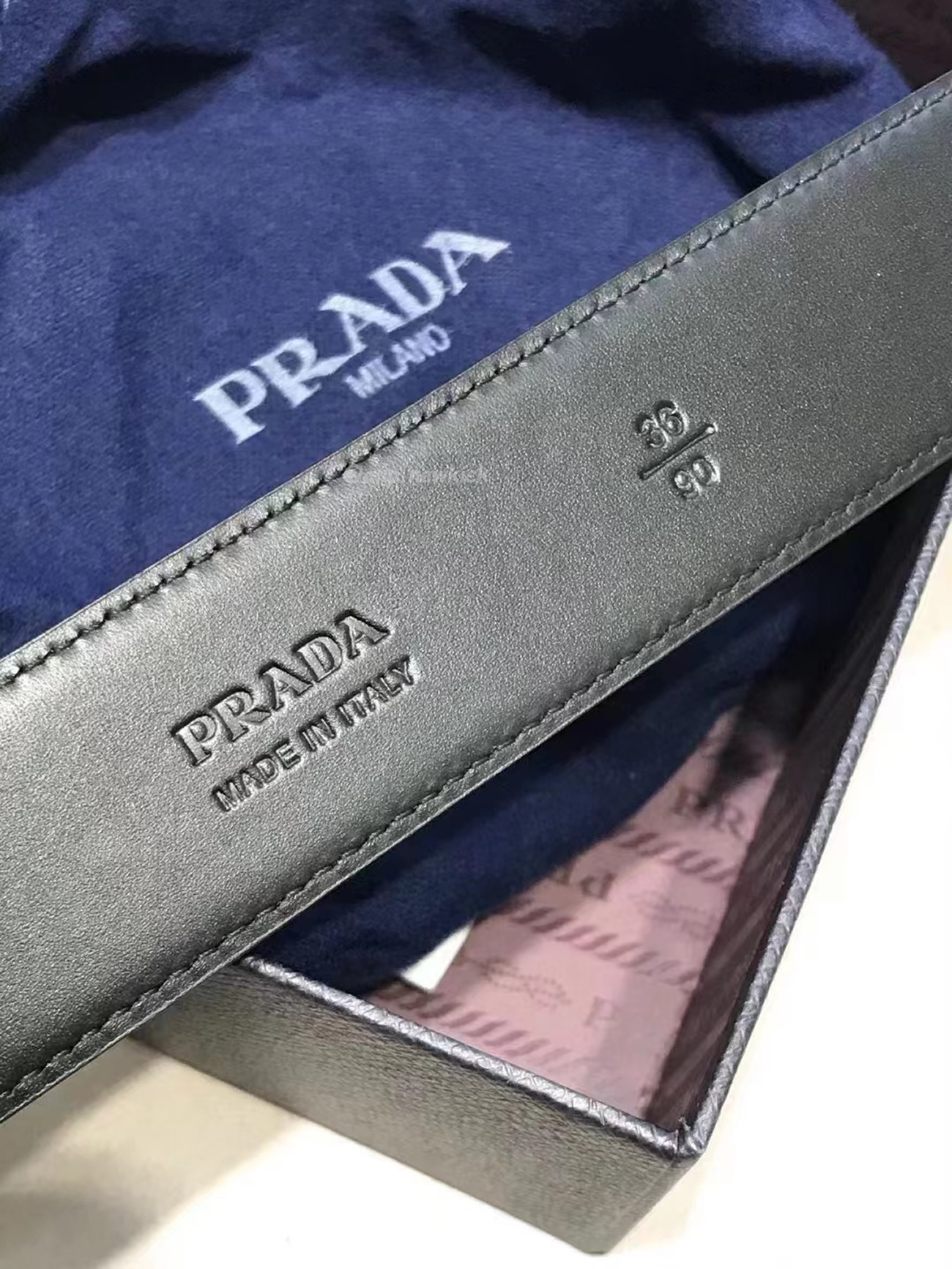 Prada Square Buckle Belt (2) - newkick.app